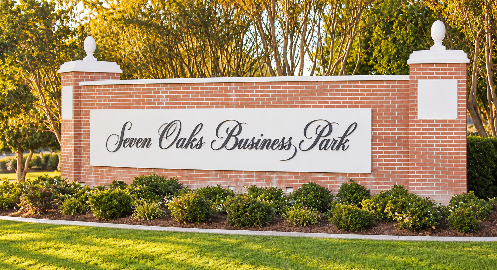 Cleaned concept view of the existing Seven Oaks Business Park monument sign